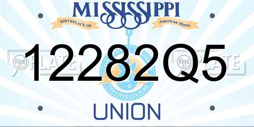 12282Q5 Mississippi License Plate