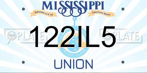 122IL5 Mississippi License Plate