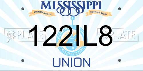 122IL8 Mississippi License Plate