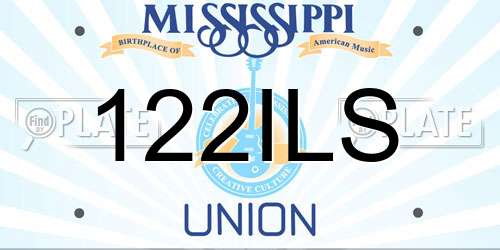 122ILS Mississippi License Plate
