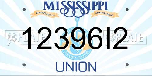 12396I2 Mississippi License Plate