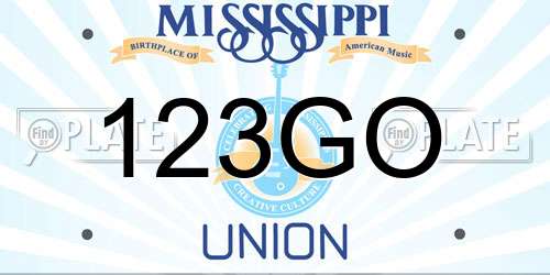 123GO Mississippi License Plate
