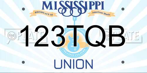 123TQB Mississippi License Plate