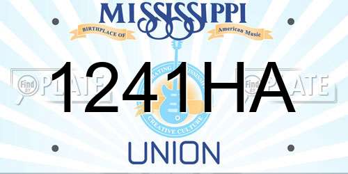1241HA Mississippi License Plate