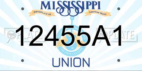 12455A1 Mississippi License Plate