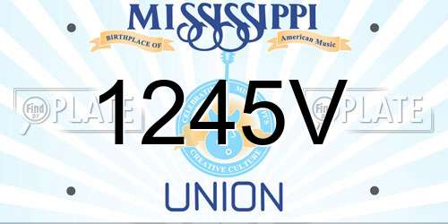 1245V Mississippi License Plate