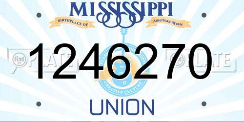 1246270 Mississippi License Plate