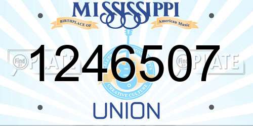 1246507 Mississippi License Plate