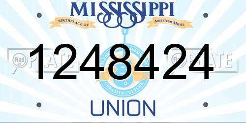1248424 Mississippi License Plate