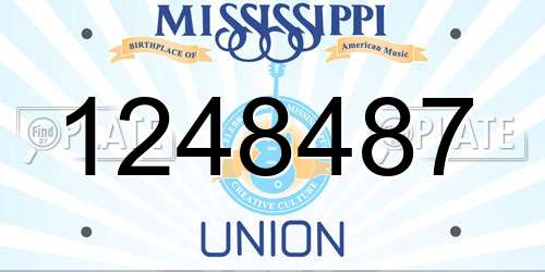 1248487 Mississippi License Plate