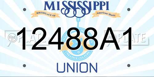 12488A1 Mississippi License Plate