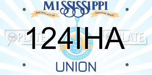 124IHA Mississippi License Plate