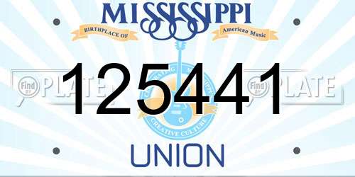 125441 Mississippi License Plate