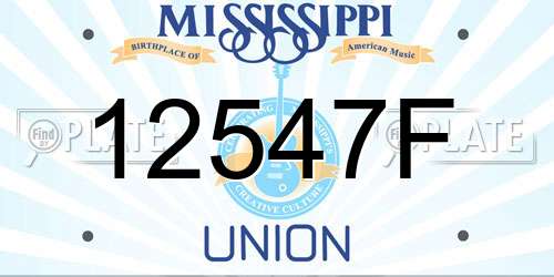 12547F Mississippi License Plate