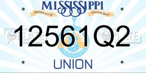 12561Q2 Mississippi License Plate