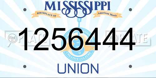 1256444 Mississippi License Plate