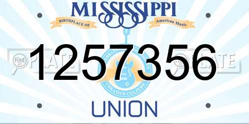 1257356 Mississippi License Plate