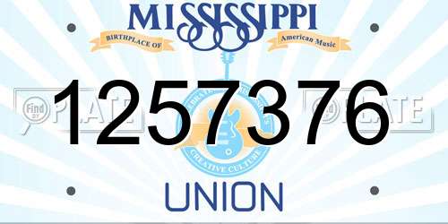 1257376 Mississippi License Plate