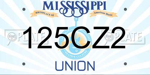 125CZ2 Mississippi License Plate