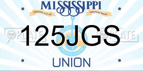 125JGS Mississippi License Plate