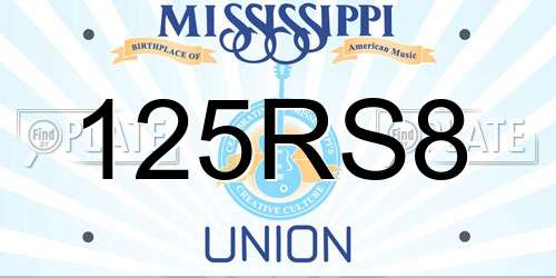 125RS8 Mississippi License Plate