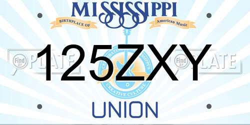 125ZXY Mississippi License Plate