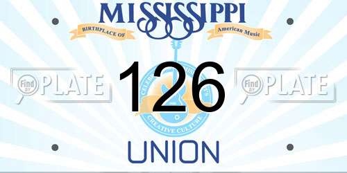 126 Mississippi License Plate