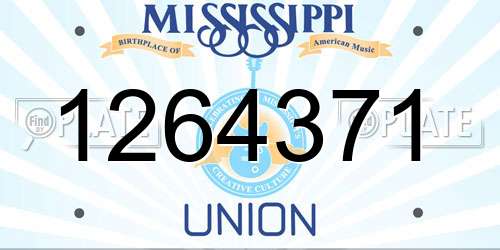 1264371 Mississippi License Plate