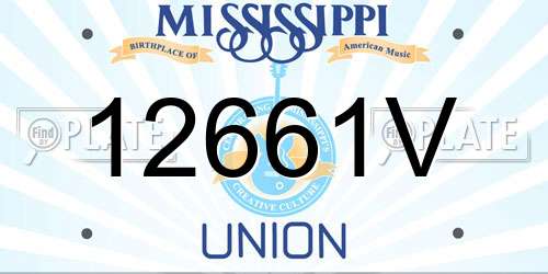12661V Mississippi License Plate