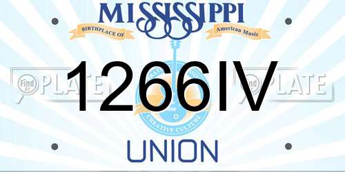 1266IV Mississippi License Plate