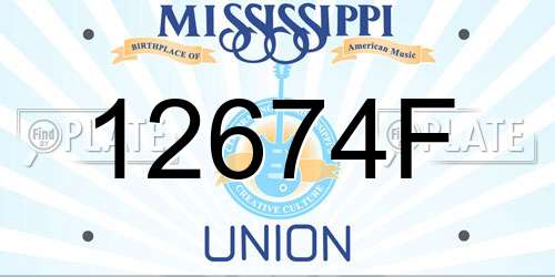 12674F Mississippi License Plate