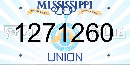 1271260 Mississippi License Plate