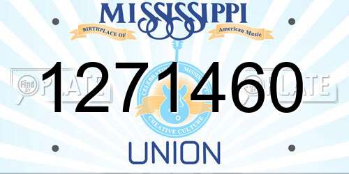 1271460 Mississippi License Plate