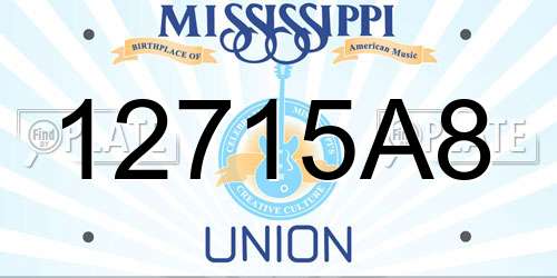 12715A8 Mississippi License Plate