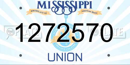 1272570 Mississippi License Plate