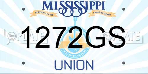 1272GS Mississippi License Plate