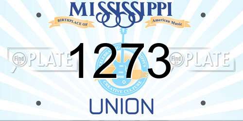 1273 Mississippi License Plate