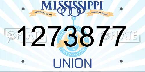 1273877 Mississippi License Plate
