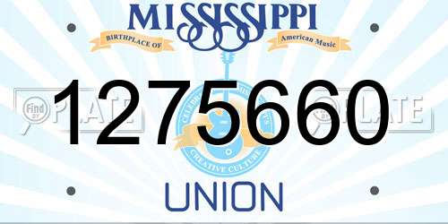 1275660 Mississippi License Plate