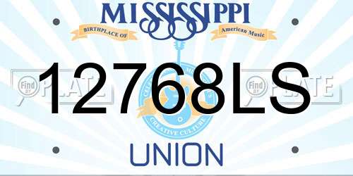 12768LS Mississippi License Plate
