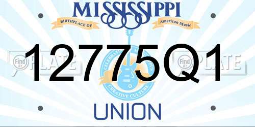 12775Q1 Mississippi License Plate