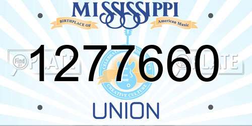 1277660 Mississippi License Plate