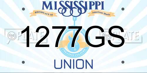 1277GS Mississippi License Plate