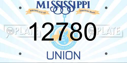 12780 Mississippi License Plate