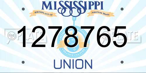 1278765 Mississippi License Plate