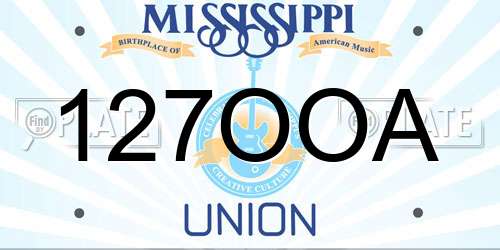127OOA Mississippi License Plate
