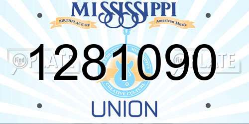 1281090 Mississippi License Plate