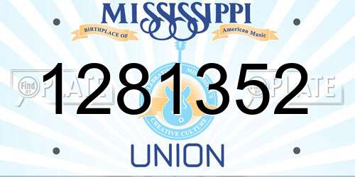 1281352 Mississippi License Plate