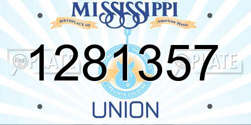 1281357 Mississippi License Plate