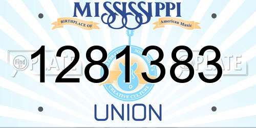 1281383 Mississippi License Plate